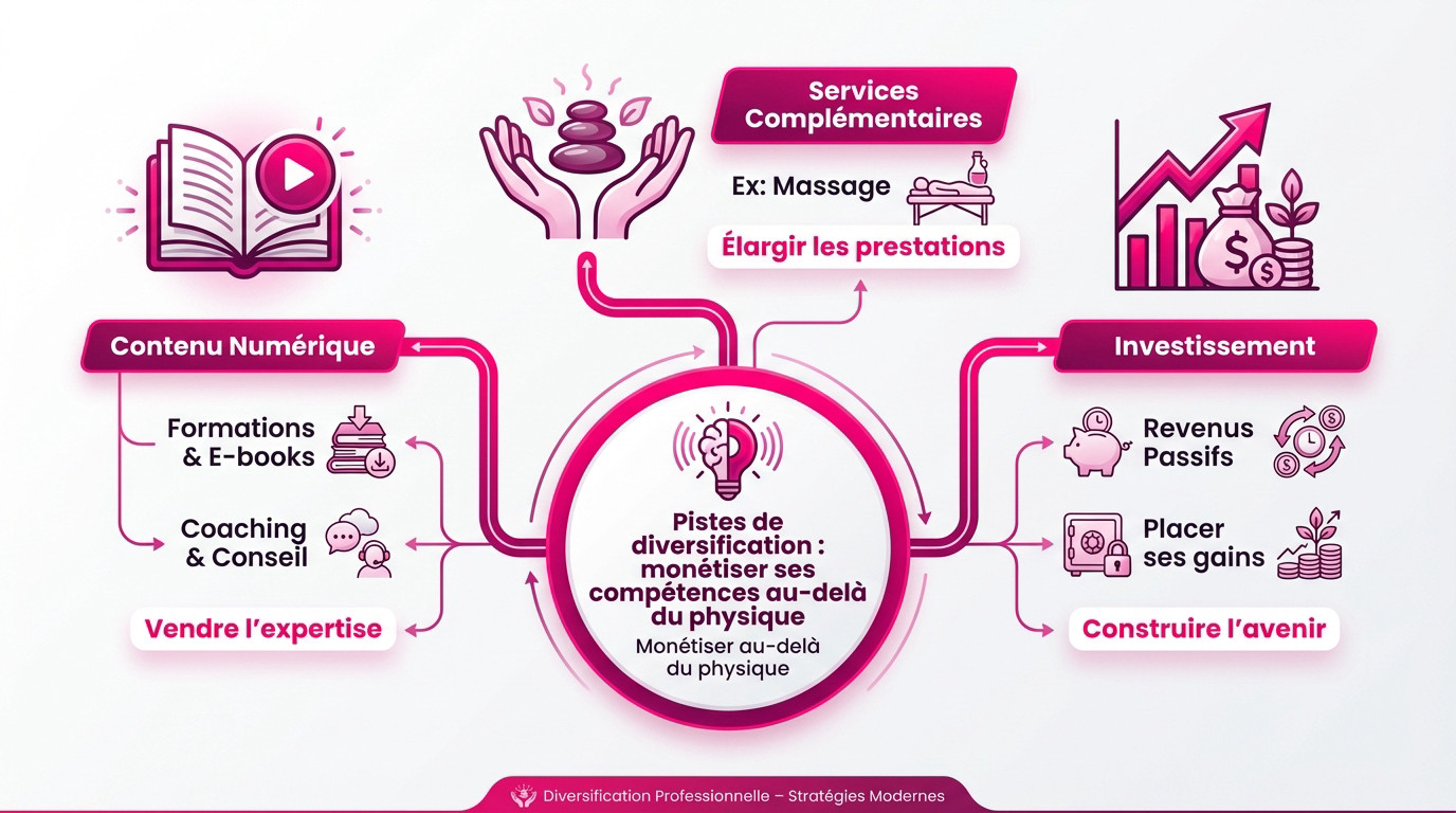 Femme indépendante travaillant sur ordinateur pour diversifier ses revenus