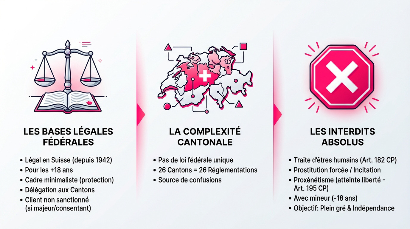Cadre légal de la prostitution en Suisse : légalité fédérale et disparités cantonales