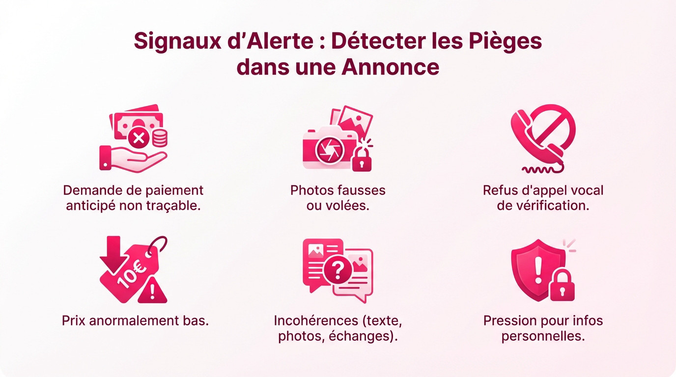 Analyse des signaux d'alerte pour détecter les pièges dans une annonce d'escort