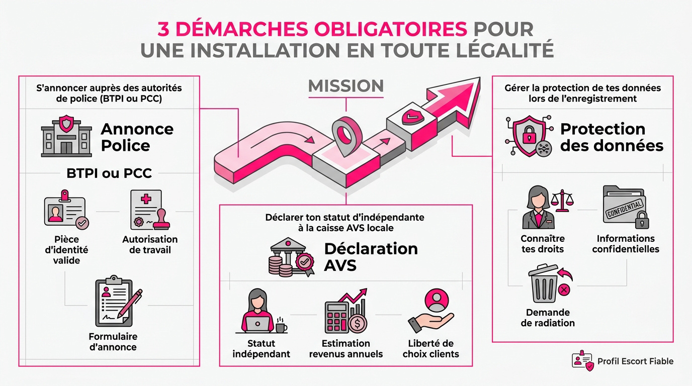 Démarches administratives pour exercer comme escort indépendante en Suisse