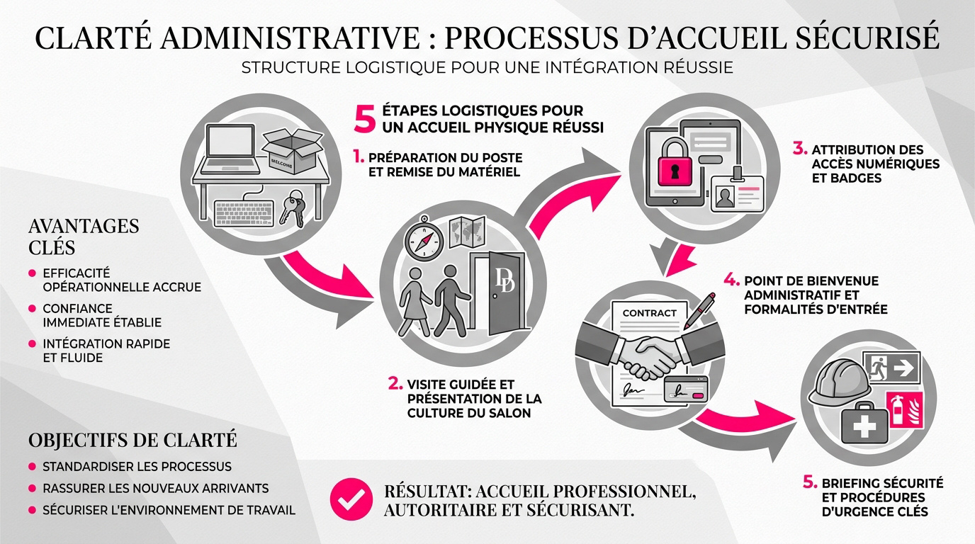 Checklist logistique pour l'intégration d'une hôtesse en salon