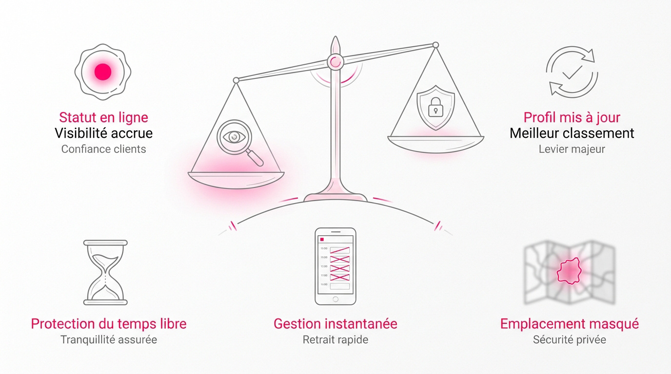Gestion des disponibilités et protection de la vie privée sur RedGirl