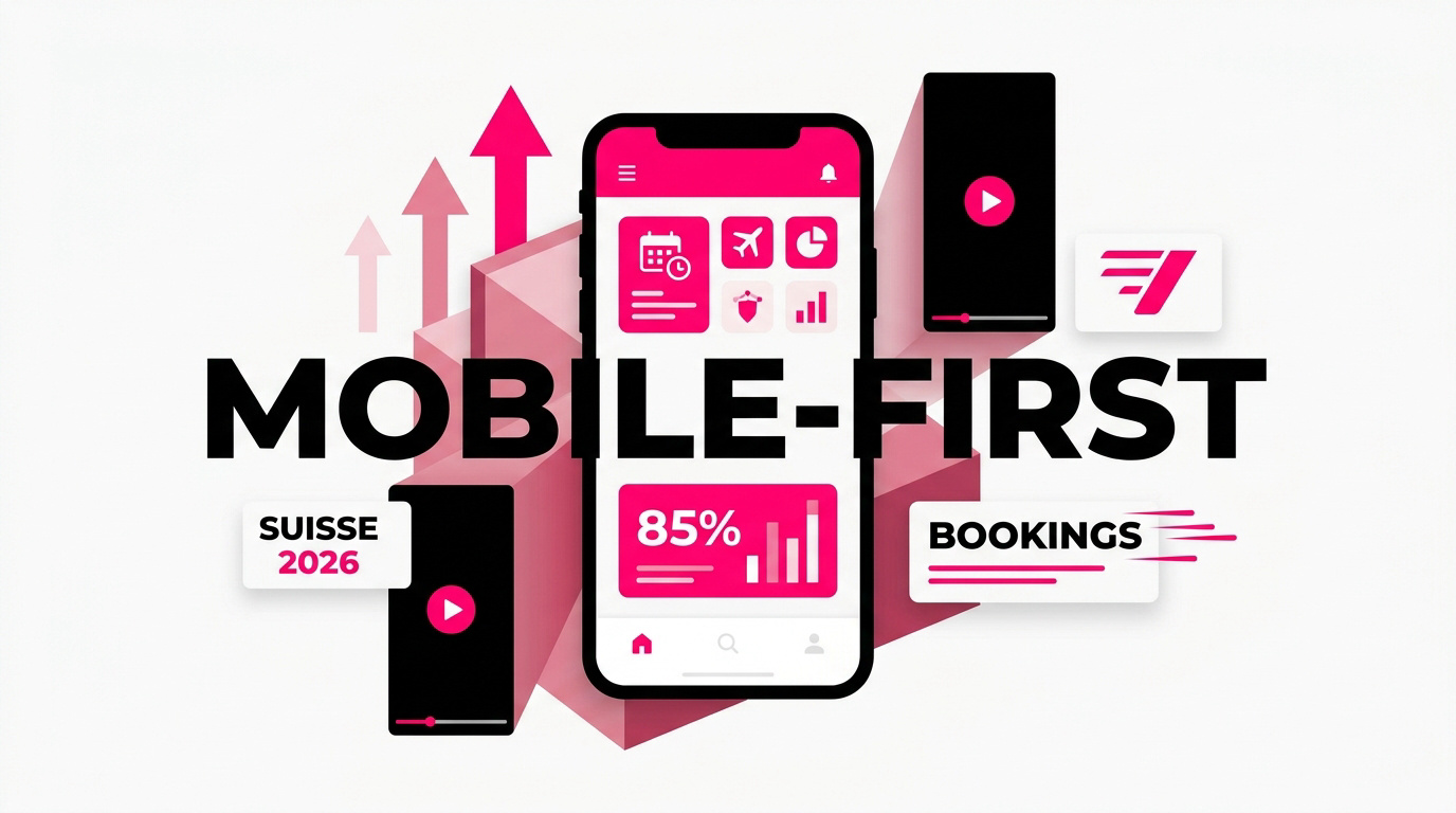 Interface mobile de réservation pour escorte en Suisse en 2026