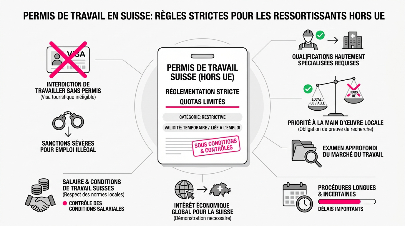 Contrôle des permis de travail pour ressortissantes hors UE en Suisse