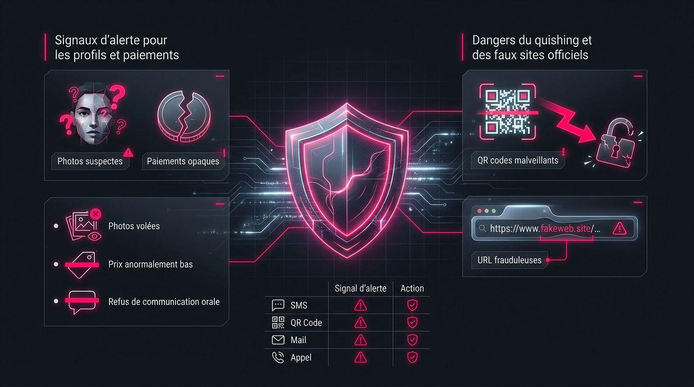 Illustration de la détection des arnaques numériques et du phishing en Suisse